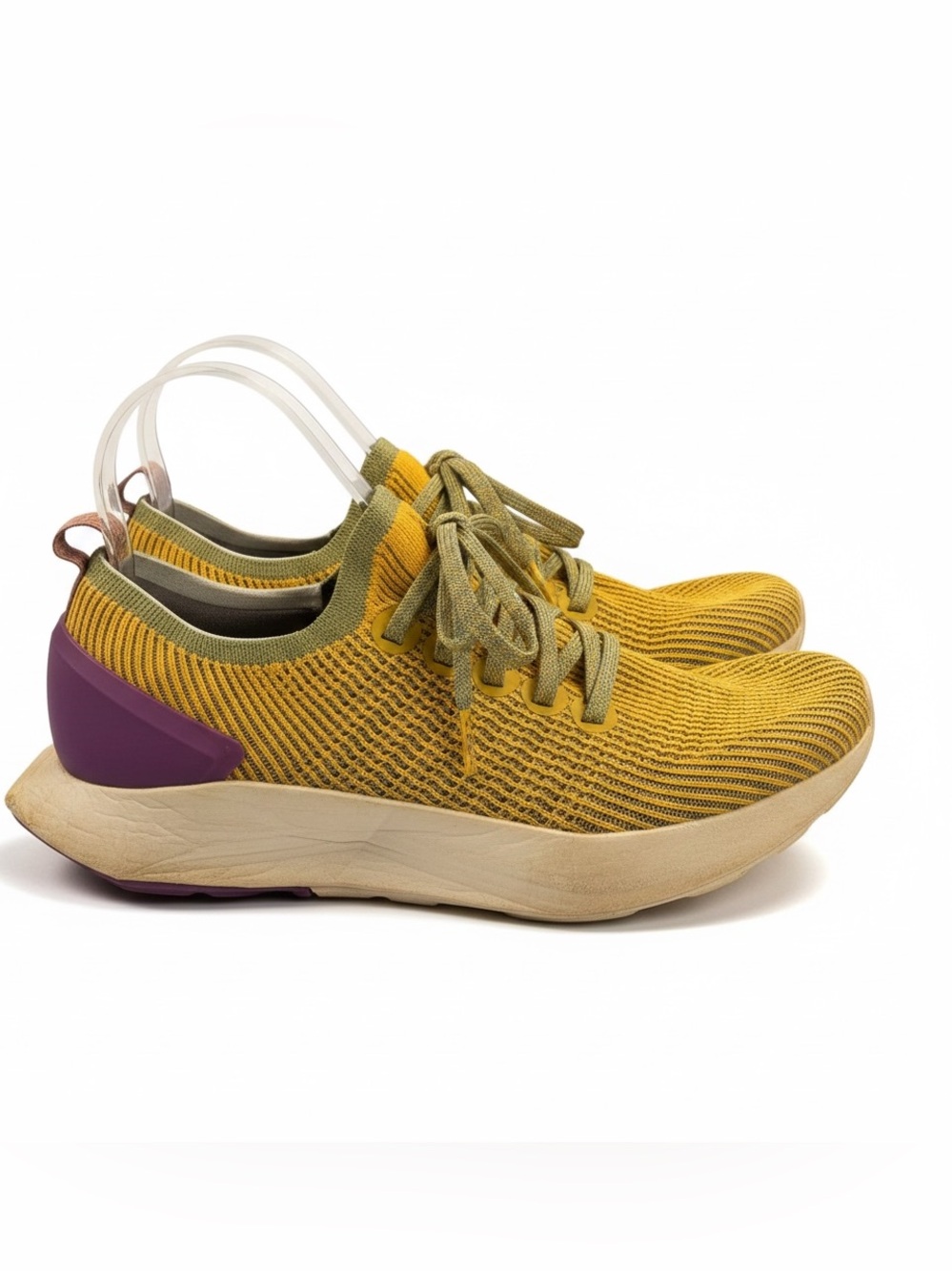 Allbirds Thrive Yellow Blizzard Tree Flyer Athletic Running Shoe Womens Size 8